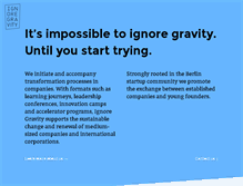 Tablet Screenshot of ignore-gravity.com